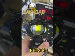 80V オウルデザイン ホワイト イエロー アクリルリング バイク LEDスポットライト