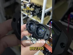 2つの目 プラスチックボディ 12V ホワイト イエロー 双色 閃光 ミニ ドライブ 霧灯 バイク 部品