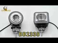 アルミ ホワイト イエロー 閃光 12V 24V バイクスポットライト RGB リング LED 霧灯