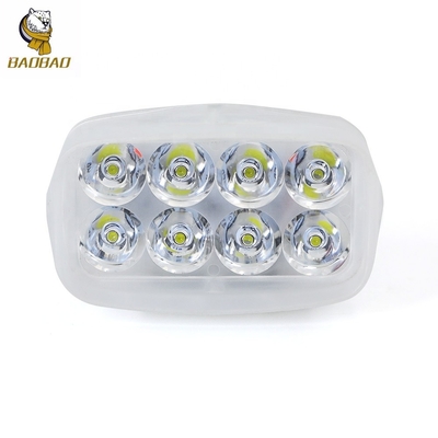 8 LED 12V プラスチック ホワイト キャッシング 多彩色 バイク用 LED ヘッドライト