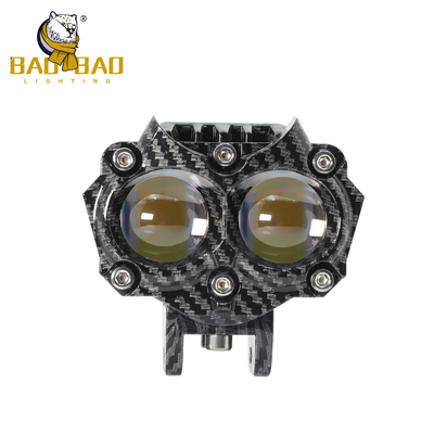 カーボンファイバーキャッシング ホワイト イエロー フラッシュ アルミニウム LED モーターサイクルのスポットライト