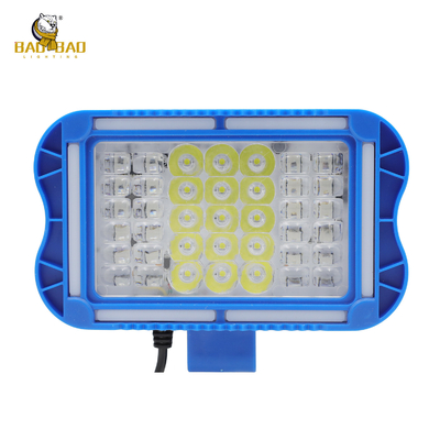 42 LED 赤 青 白 黄色 閃光 アルミ 青 ケース バイク ヘッドライト