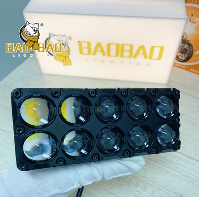 10 珠 霧灯 アルミ RGB 白 黄色 閃光 双色 バイク 部品