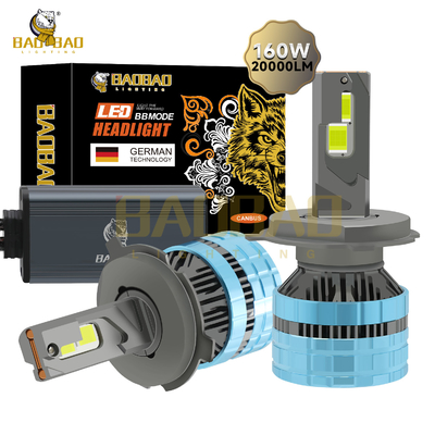 H4 160W 鉄製 自動車用 LED ヘッドライト 電球 S22 ホワイト 高性能 自動車部品