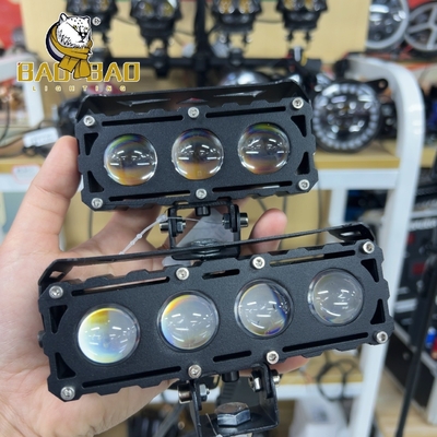 40 ワット 50 ワット フル メタル 赤 悪魔 目 白 黄色 双色 バイク LED 霧灯