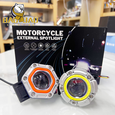 ライト プロジェクターランプ ホワイト イエロー RGB 霧灯 バイク用